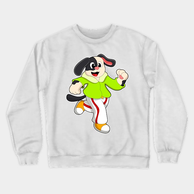 Dog at Running Crewneck Sweatshirt by Markus Schnabel